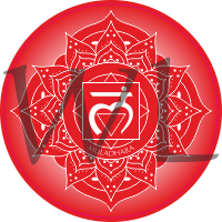Čakra symbol samolepa kulatá 13 cm 