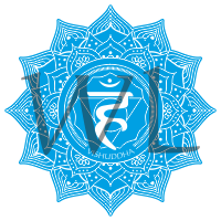 Čakra symbol samolepa tvarovaná 8 cm 