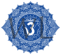 Čakra symbol samolepa tvarovaná 8 cm 