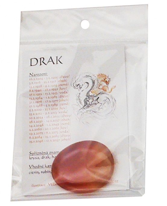 Oranžový karneol / kalcit ke znamení Drak
