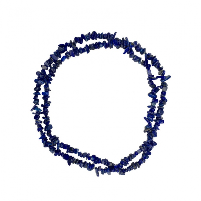 Lazurit (lapis lazuli) - náhrdelník z kamínků 90 cm