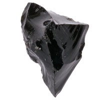 Obsidián černý - surový menší