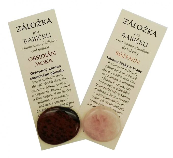 Záložka a kamenná placička pro babičku