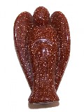 Anděl - figurka, zlatý avanturín (syntetický sluneční kámen) 