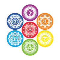 Čakra symbol samolepa kulatá 13 cm