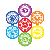 Čakra symbol samolepa kulatá 13 cm 