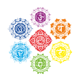 Čakra symbol samolepa tvarovaná 13 cm 