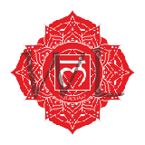 Čakra symbol samolepa tvarovaná 5 cm 