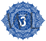 Čakra symbol samolepa tvarovaná 5 cm 