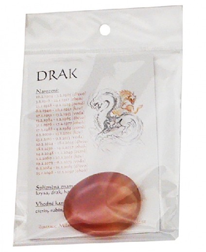 Oranžový karneol / kalcit ke znamení Drak