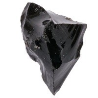 Obsidián černý - surový střední