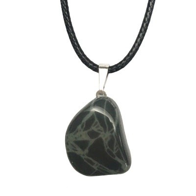 Pavoučí obsidián - přívěsek na bužírce