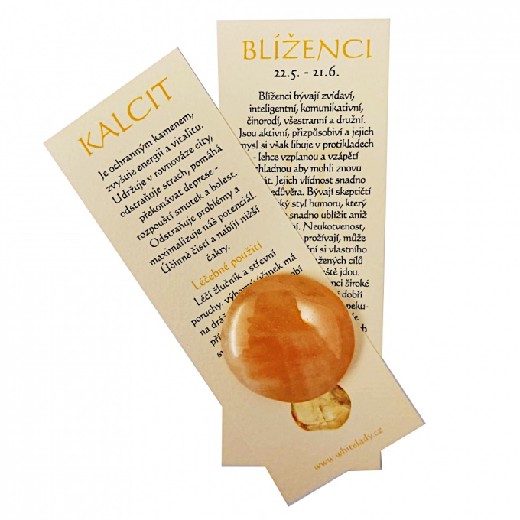 Blíženci - záložka a kamenná placička