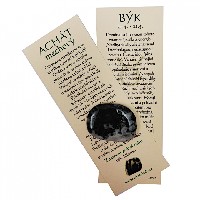 Býk - záložka a kamenná placička