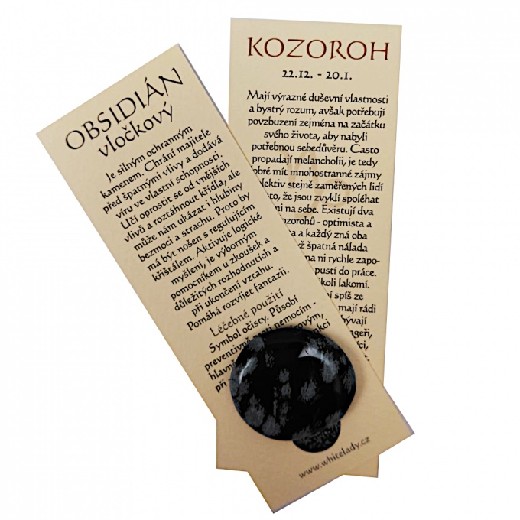 Kozoroh - záložka a kamenná placička
