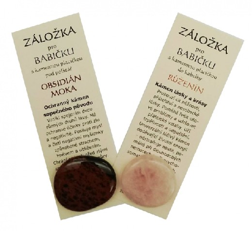 Záložka a kamenná placička pro babičku